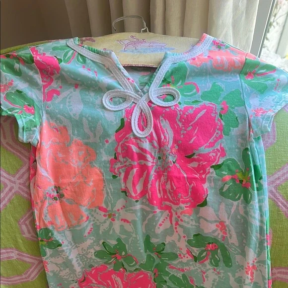 Lilly Pulitzer Girls Dress in Pink and Green - Picture 4 of 7
